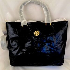 Tory Burch Black leather Dena Tote Bag